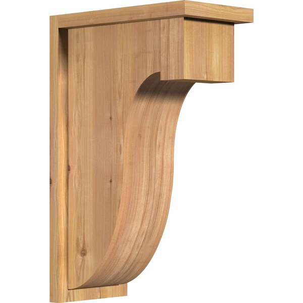 Ekena Millwork Del Monte Smooth Corbel w/Backplate, Western Red Cedar, 7 1/2"W x 14"D x 22"H COR08X14X22DEL01SWR - main